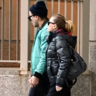  Scarlett Johansson flashes Giant rock on her Engagement Finger