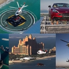  Aston Martin Air Lifted to the Burj Al Arab Hotel