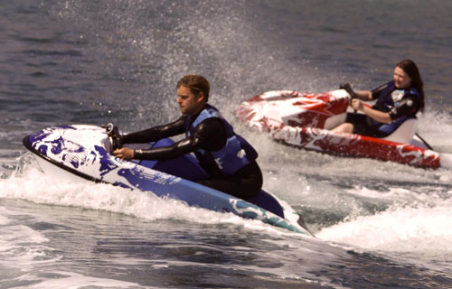 water go-kart driving