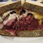 Reuben sandwich consists of corned beef,