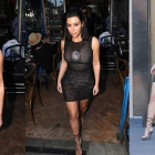  Kim Kardashian Wears Skintight Dress with Virgin Mary on Her Chest