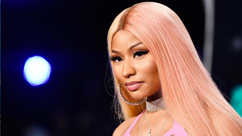  Nicki Minaj Teams Her Furry Bikini With Clear Heels That Show Off Her Pedicure