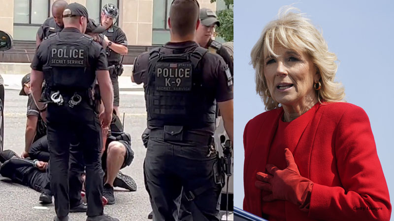  Security Alert: Man arrested after trying to stop First Lady Jill Biden’s motorcade