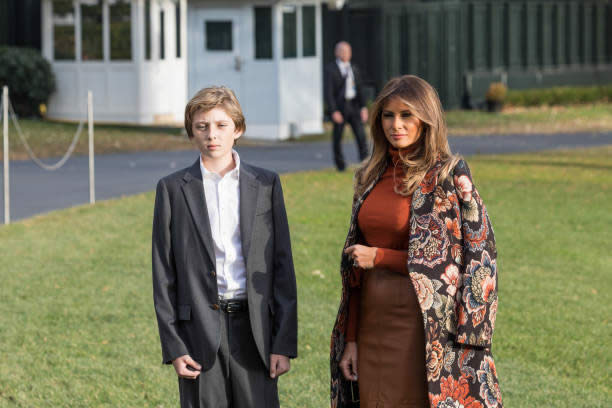 Melania Trump, and son Barron