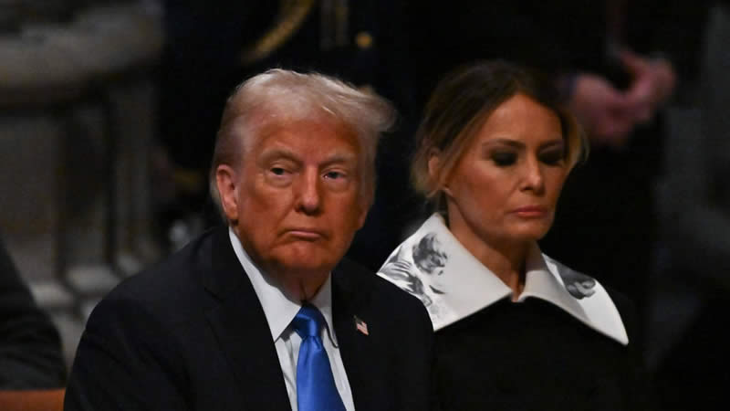 Trump and Melania Jimmy Carter funeral